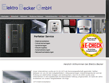 Tablet Screenshot of elektro-becker-gmbh.de